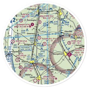 Huey Airport (DE14) VFR Sectional Sticker (30 mile)