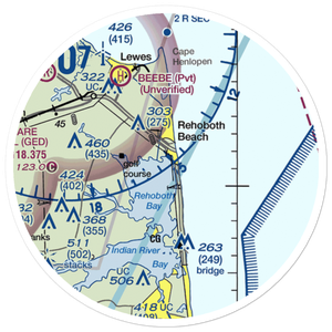 Rehoboth Bay Seaplane Base (DE13) VFR Sectional Sticker (20 mile)