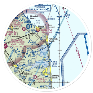 Rehoboth Bay Seaplane Base (DE13) VFR Sectional Sticker (30 mile)