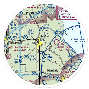 Drummond Airport (DE11) VFR Sectional Sticker (20 mile)