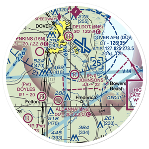 Johnsons Airport (DE09) VFR Sectional Sticker (20 mile)