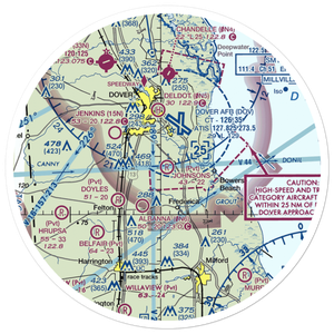 Johnsons Airport (DE09) VFR Sectional Sticker (30 mile)