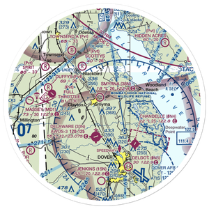 Newberg Airport (DE04) VFR Sectional Sticker (30 mile)