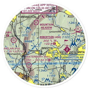 Green Acres Airport (CT96) VFR Sectional Sticker (20 mile)