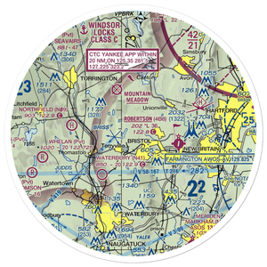 Green Acres Airport (CT96) VFR Sectional Sticker (30 mile)