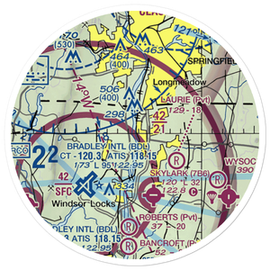 Bootlegger's Seaplane Base (CT87) VFR Sectional Sticker (20 mile)