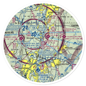 Roberts Farm Airport (CT85) VFR Sectional Sticker (30 mile)