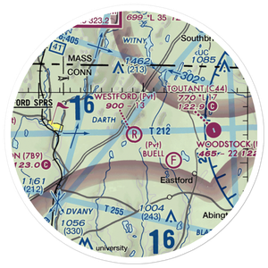 Westford Airstrip (CT74) VFR Sectional Sticker (20 mile)