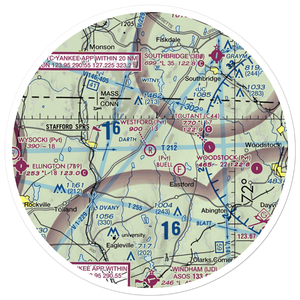 Westford Airstrip (CT74) VFR Sectional Sticker (30 mile)