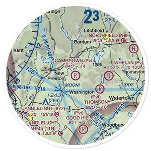 Long View Landing Airport (CT66) VFR Sectional Sticker (20 mile)