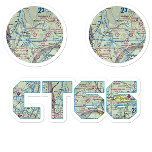 Long View Landing Airport (CT66) VFR Sectional Sticker Pack