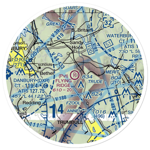 Flying Ridge Airstrip (CT52) VFR Sectional Sticker (20 mile)