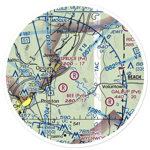 Spruce Airport (CT43) VFR Sectional Sticker (20 mile)