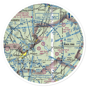 Spruce Airport (CT43) VFR Sectional Sticker (30 mile)