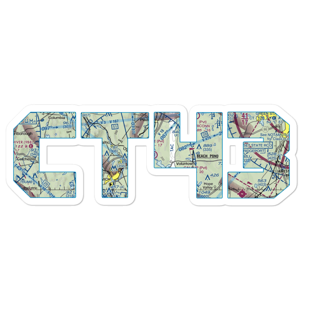 Spruce Airport (CT43) VFR Sectional Sticker 