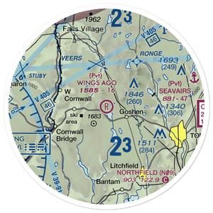 Wings Ago Airstrip (CT42) VFR Sectional Sticker (20 mile)