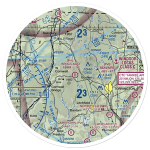 Wings Ago Airstrip (CT42) VFR Sectional Sticker (30 mile)