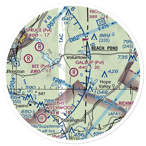 Gallup Farm Airport (CT32) VFR Sectional Sticker (20 mile)
