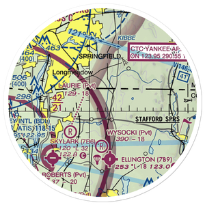 Valley Farms Airport (CT29) VFR Sectional Sticker (20 mile)