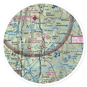 North Canaan Aviation Facilities Inc Airport (CT24) VFR Sectional Sticker (30 mile)