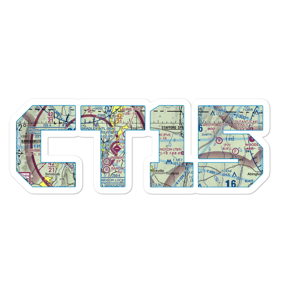 Wysocki Field (CT15) VFR Sectional Sticker 