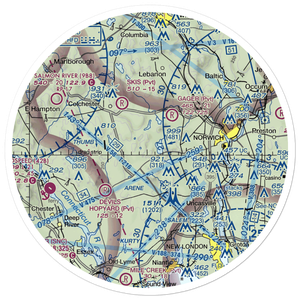 Gardner Lake Airport (CT08) VFR Sectional Sticker (30 mile)