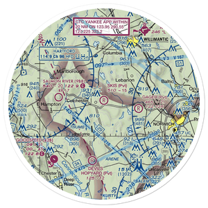 Skis Landing Area Airport (CT07) VFR Sectional Sticker (30 mile)