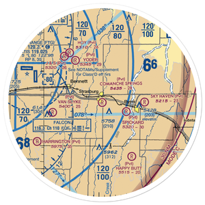 Comanche Springs Ranch Airport (CO97) VFR Sectional Sticker (30 mile)