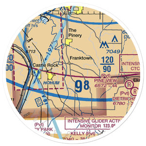 Reed Hollow Ranch Airport (CO96) VFR Sectional Sticker (20 mile)