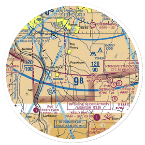 Reed Hollow Ranch Airport (CO96) VFR Sectional Sticker (30 mile)
