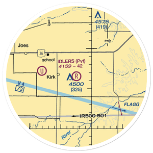 Idlers Field (CO84) VFR Sectional Sticker (20 mile)