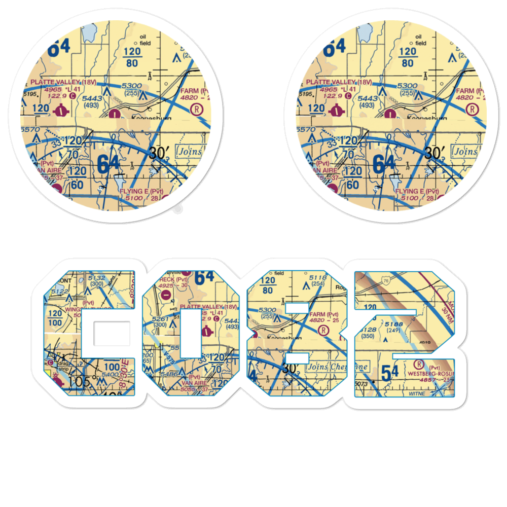 Land Airport (CO82) VFR Sectional Sticker Pack 