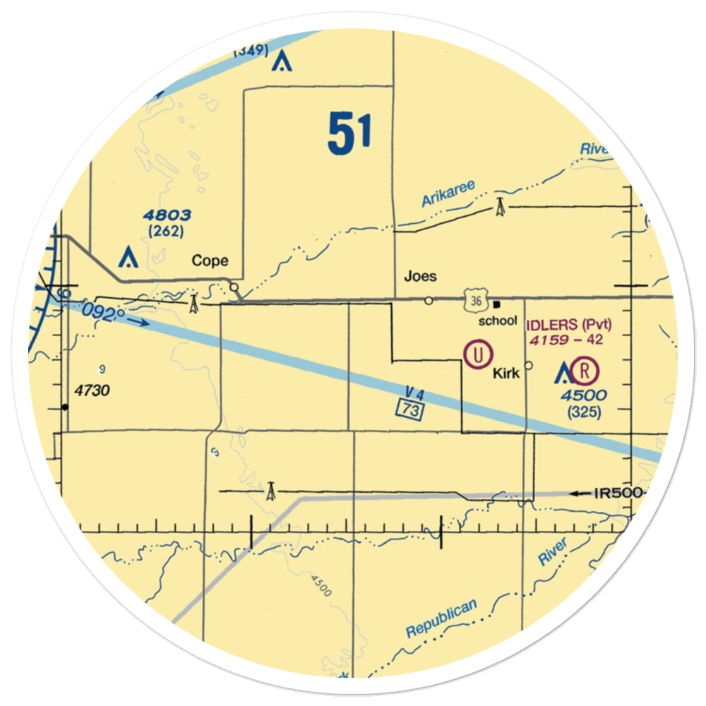 Hill Airport (CO81) VFR Sectional Sticker (30 mile) 