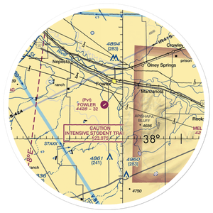 Fowler Airport (CO80) VFR Sectional Sticker (30 mile)