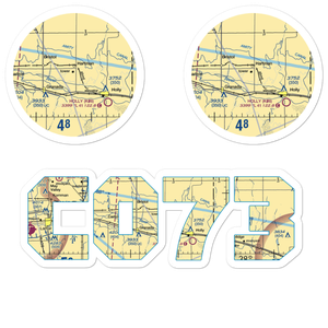 Air-Sprayers Nr 2 Airport (CO73) VFR Sectional Sticker Pack