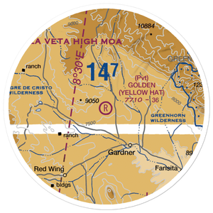 Golden Field (Yellow Hat) Airport (CO61) VFR Sectional Sticker (20 mile)