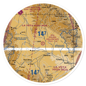 Golden Field (Yellow Hat) Airport (CO61) VFR Sectional Sticker (30 mile)