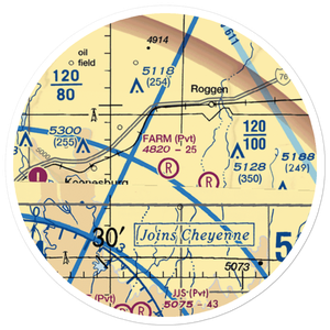 Horseshoe Landings Airport (CO60) VFR Sectional Sticker (20 mile)