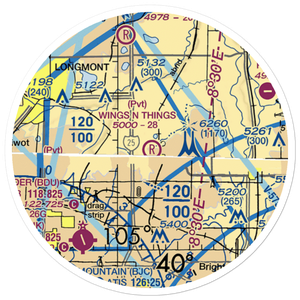 Wings N Things Airpark & Museum Airport (CO58) VFR Sectional Sticker (20 mile)