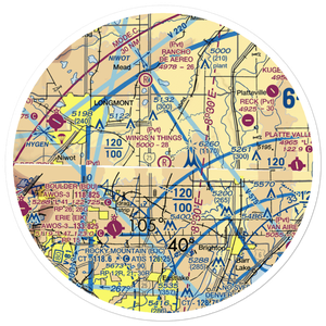 Wings N Things Airpark & Museum Airport (CO58) VFR Sectional Sticker (30 mile)