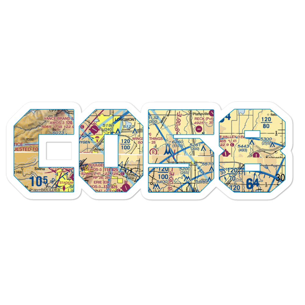 Wings N Things Airpark & Museum Airport (CO58) VFR Sectional Sticker 