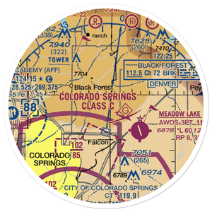 G W Flanders Ranch Strip (CO54) VFR Sectional Sticker (20 mile)