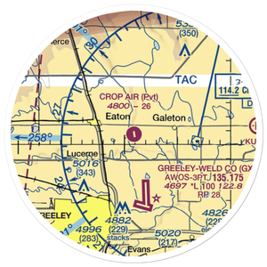 Crop Air Inc Airport (CO48) VFR Sectional Sticker (20 mile)