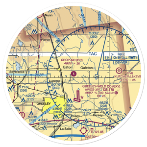 Crop Air Inc Airport (CO48) VFR Sectional Sticker (30 mile)