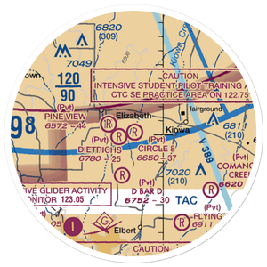 Circle 8 Ranch Airport (CO42) VFR Sectional Sticker (20 mile)