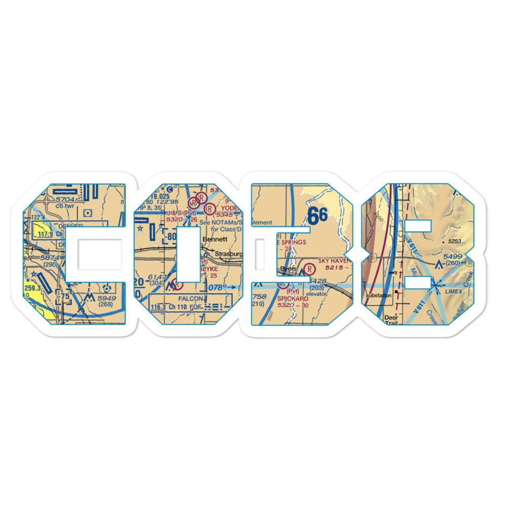 Comanche Airfield Llc Airport (CO38) VFR Sectional Sticker 