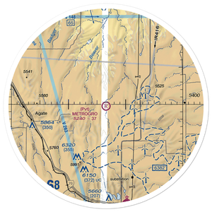 Metrogro Farm Airport (CO25) VFR Sectional Sticker (30 mile)