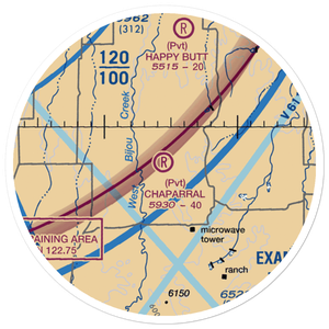 Chaparral Airport (CO18) VFR Sectional Sticker (20 mile)