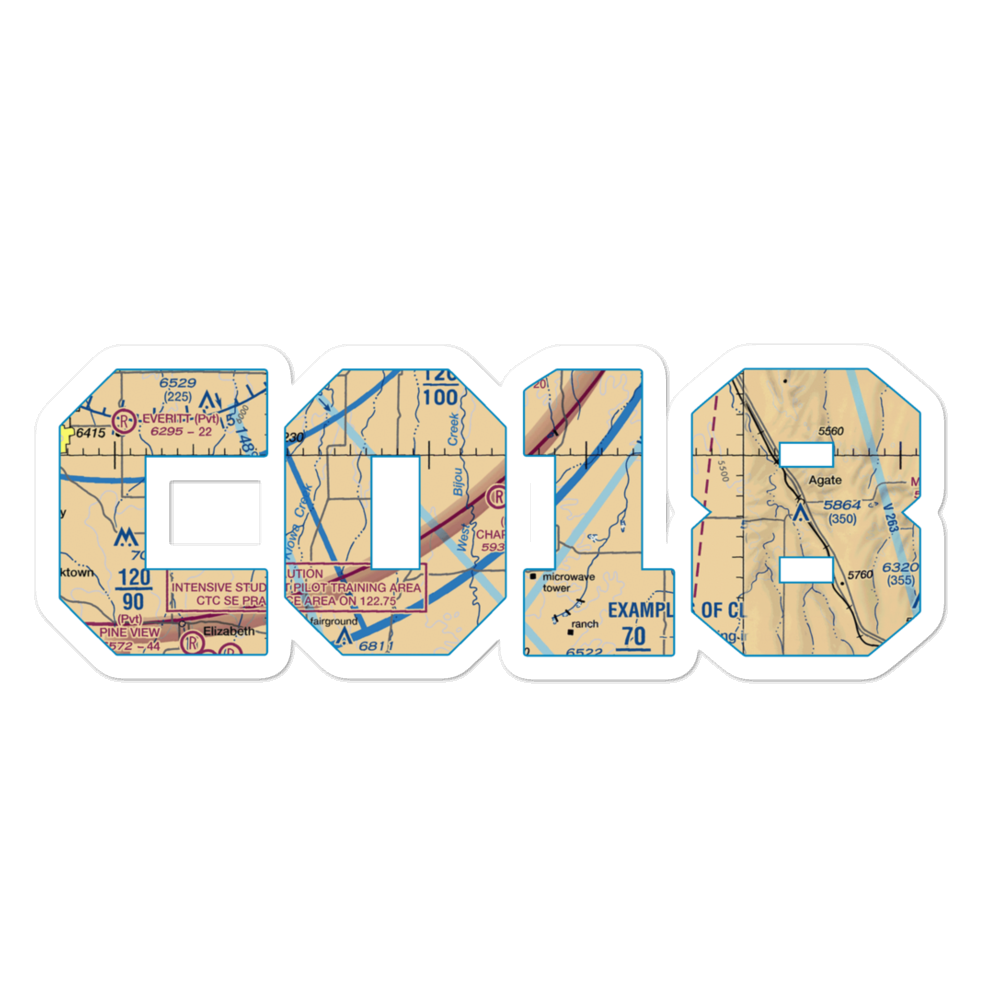 Chaparral Airport (CO18) VFR Sectional Sticker 
