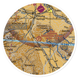 Granite Mountain Lodge Airport (CO11) VFR Sectional Sticker (20 mile)